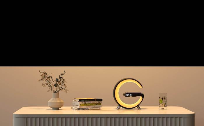 G Shaped LED Light Bluetooth Speakers - Smart Wireless Sound-Activated by Veasoon