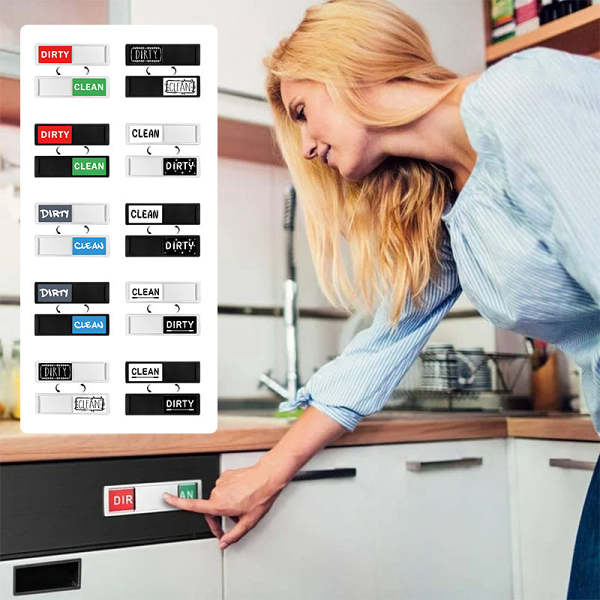 Clean Dirty Dishwasher Magnet Indicator Sign