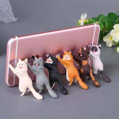 Cute Cat Phone Holder - Smartphone Holder Stand Sucker Design