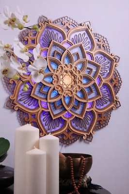 Mandala Yoga Room Night Light LED
