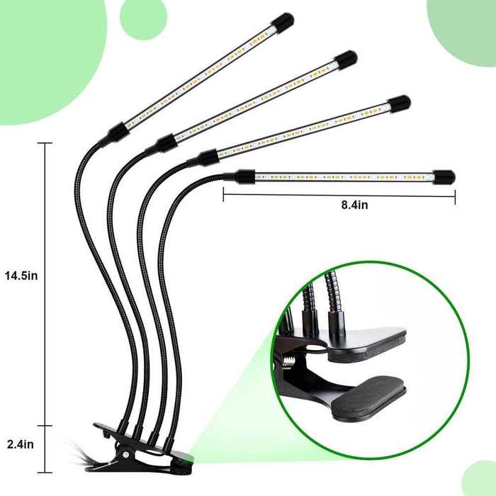 LED Grow Light USB Phyto Lamp Full Spectrum | Fitolampy with Control by Veasoon
