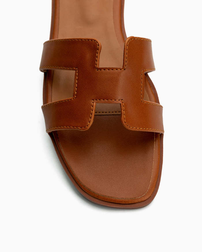 H Style Beach Flat Slippers Sandals