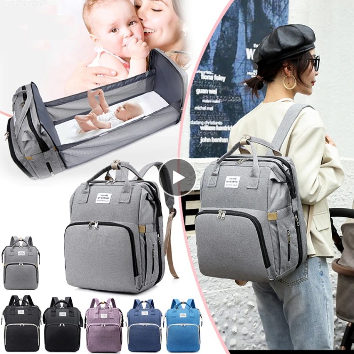 Expandable Baby Diaper Bag Backpack with Changing Station