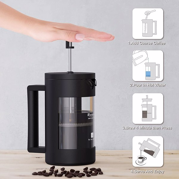 350LM/600ML Mini French Press Coffee Maker by Veasoon