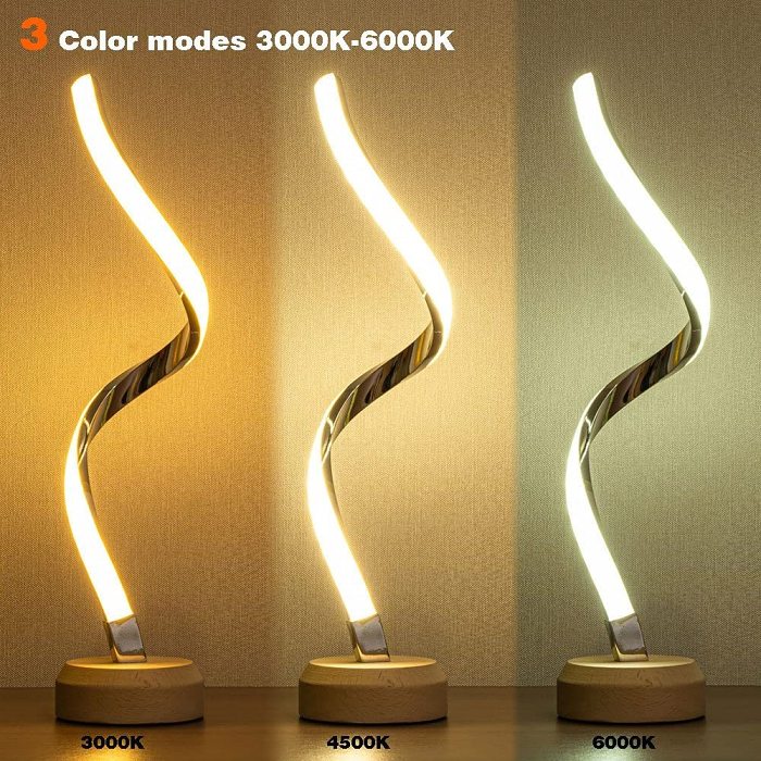 Spiral LED table lamp.