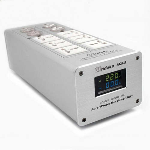 AC 8.8 3000W Hi-Fi Advanced Audio Power Conditioner Power Filter Purifier with Dual LED Display