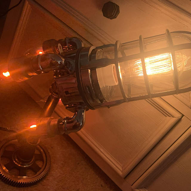 Steampunk Rocket Lamp