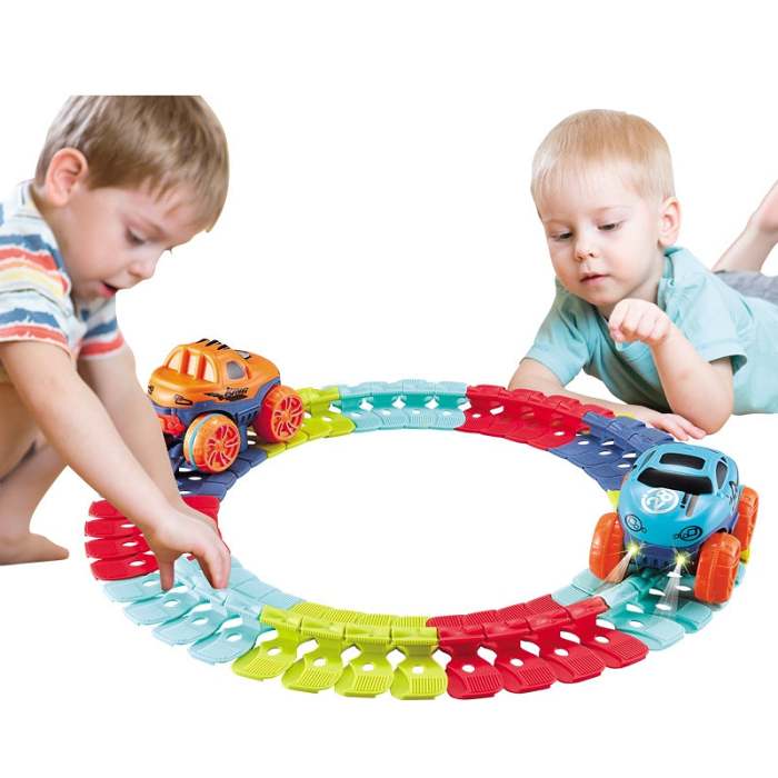 Changeable Track With LED Light-Up Race Car
