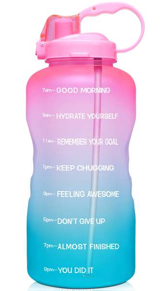 64oz Leak-Proof Water Bottle with Detachable Straw for Fitness