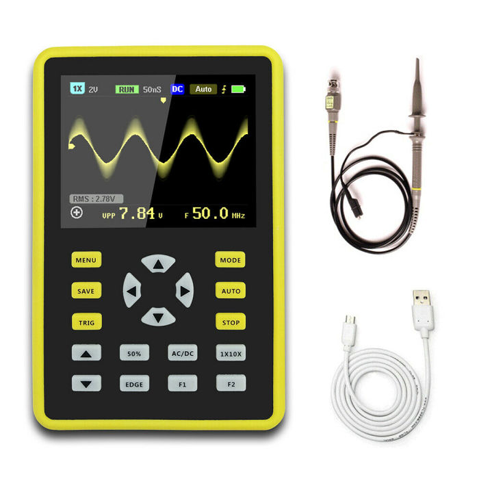 Handheld Digital Tablet Oscilloscope Portable Storage Oscilloscope Kit 100MHz Bandwidth 500MS/s 5012H 2.4 Screen