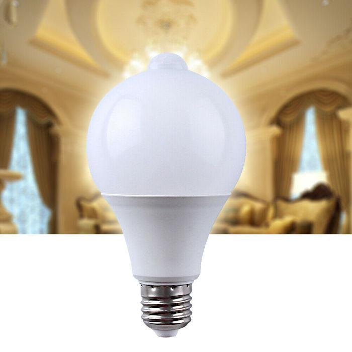 7W E27 Smart LED Light Bulb Infrare Motion Sensor Detection Auto Lamp In/Outdoor
