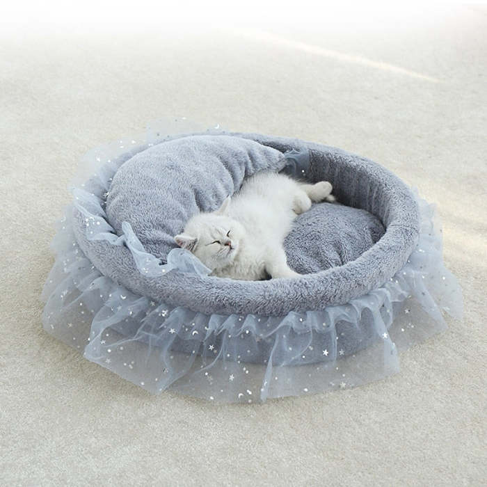 Soft Lace Princess Cat Bed