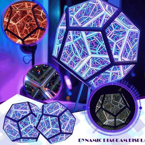 Infinite Dodecahedron Color Art Light