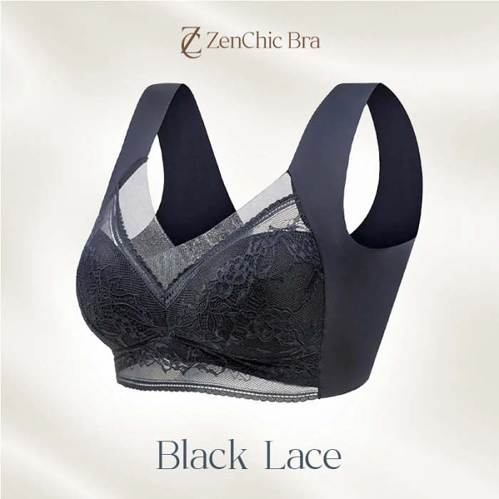 Wirefree Comfort Lift Push Up Mesh Lace Bra