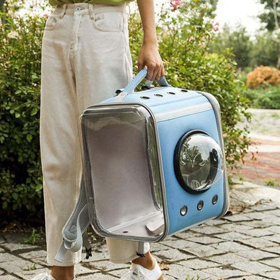 Large Pet Backpack Portable Space Capsule Breathable Window Cat Carrier