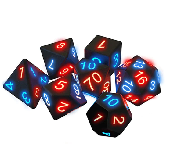 Awesome board game Glowing dice 7 PCS
