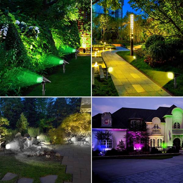 Multi Colored Solar Landscape Spotlights