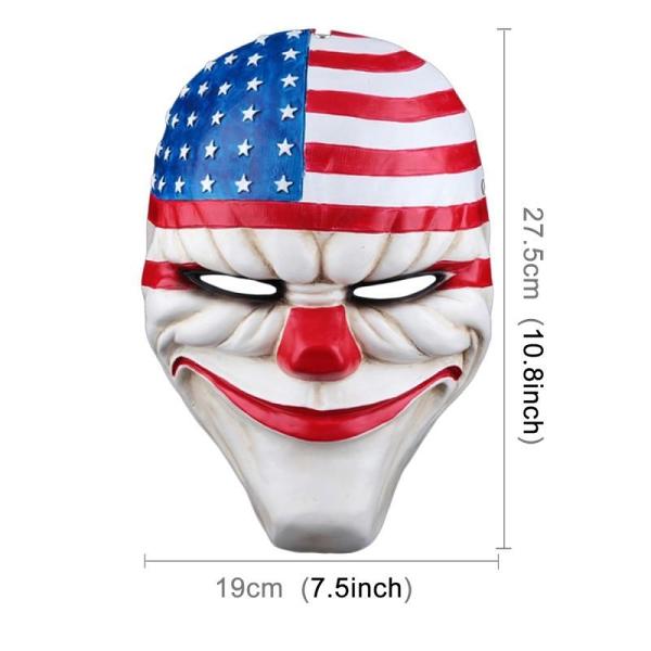 Halloween Mask Resin Halloween Festival Party US Flag Pattern Mask 2024
