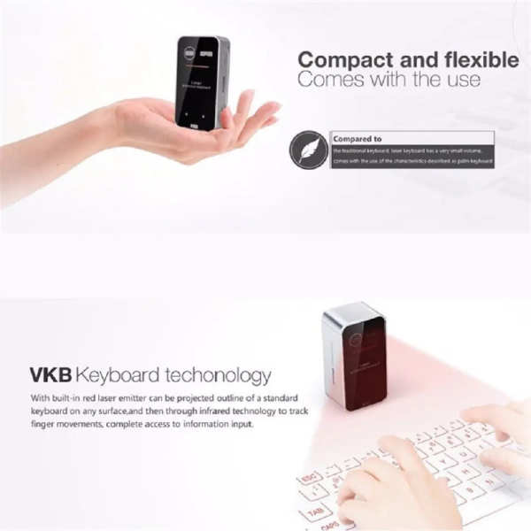 Wireless Bluetooth Virtual Laser Phone Keyboard Projector by Veasoon