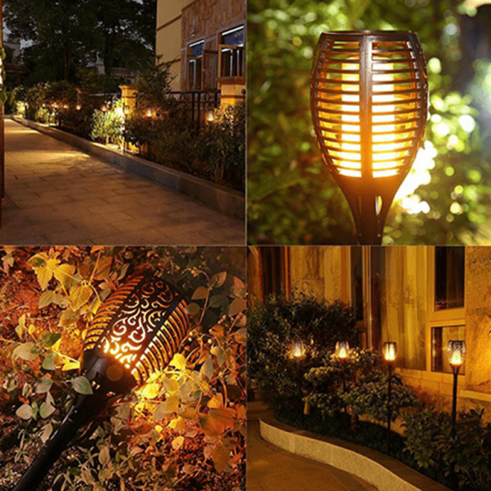 Solar Flame Lights Flickering Lamp Torch