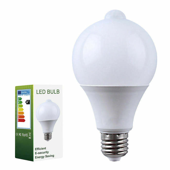 7W E27 Smart LED Light Bulb Infrare Motion Sensor Detection Auto Lamp In/Outdoor