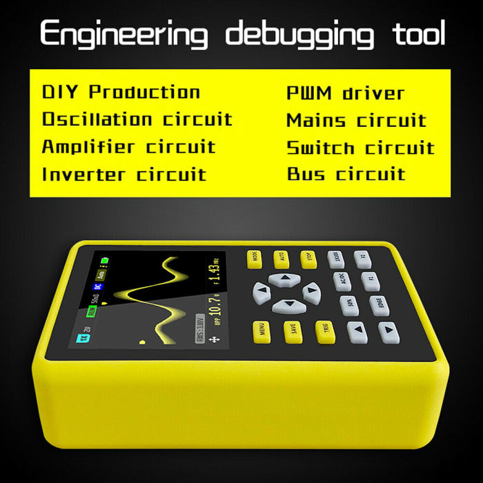 Handheld Digital Tablet Oscilloscope Portable Storage Oscilloscope Kit 100MHz Bandwidth 500MS/s 5012H 2.4 Screen