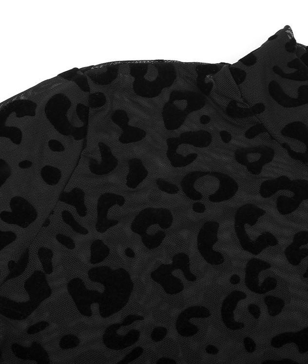 Leopard Print  Women'S Mesh Bodysuit