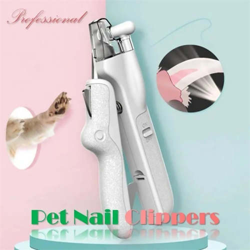 Pet nail clippers with LED light.