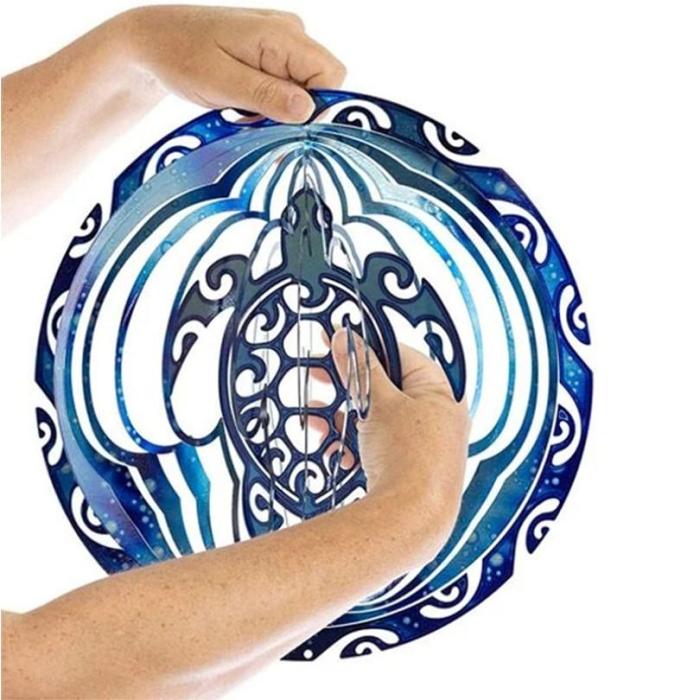 Sea Turtle Wind Spinner Outdoor Hanging Ornament