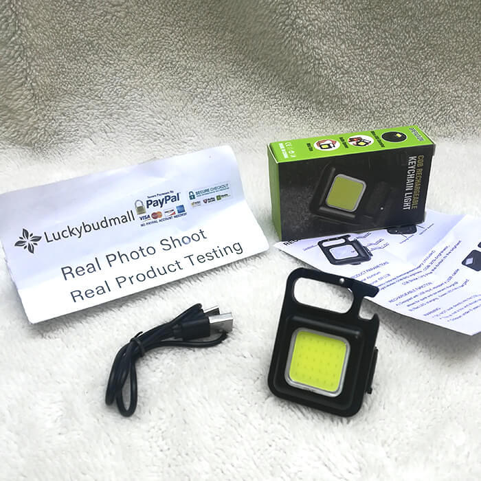 Mini Cob Rechargeable Keychain Flashlight
