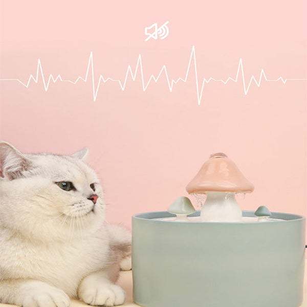 Mushroom Ceramic Pet Water Fountain