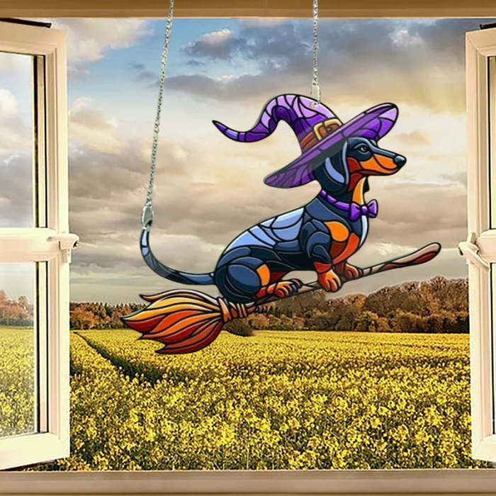 ♀Magic Dachshund Window Hanging