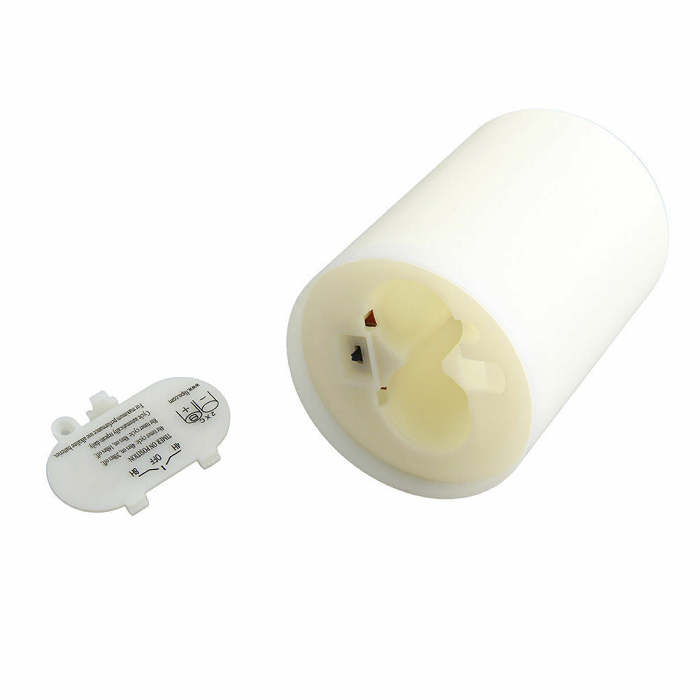 20 PCS Flickering Flameless Resin Pillar LED Candle Lights with Timer for Wedding Party