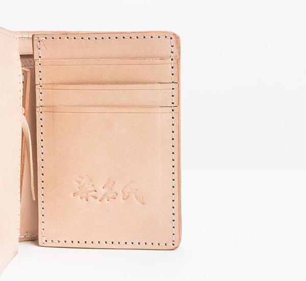 Beige Leather Mens Vertical billfold Wallet Front Pocket Wallet Bifold Handmade Small Wallets For Men