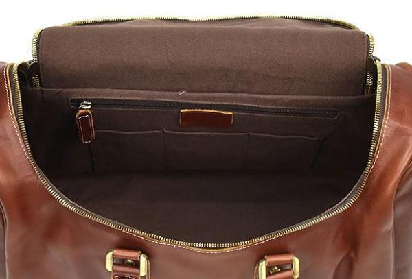 Cool Leather Mens Duffle Bag Travel Bag Weekender Bag Overnight Bag for Men