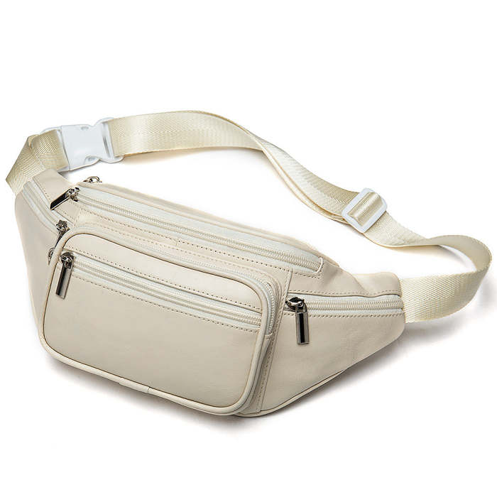 Small Brown Leather Fanny Pack Mens Brown Chest Bag Leather Hip Bag Brown Small Waist Bag For Men