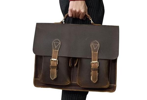 COOL LEATHER MENS Large BRIEFCASE BUSINESS BRIEFCASE VINTAGE SHOULDER BAG HANDBAGS FOR MEN