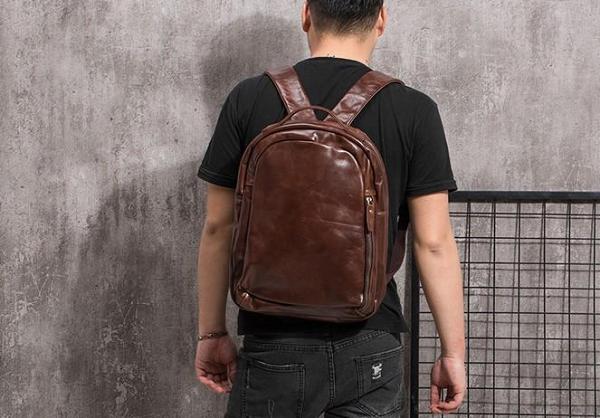 Cool Mens Leather School Backpack Satchel Backpacks Leather Travel Backpack for Men