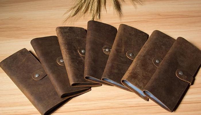 Handmade Leather Mens Card Wallet Vintage Coffee Multi Cards Wallet for Men