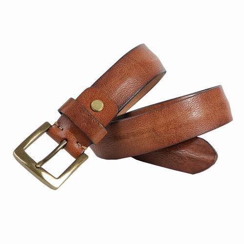 Cool Distressed Coffee Leather Vintage Leather Belt Mens Khaki Leather Mens Belt  Brown Belt for Men