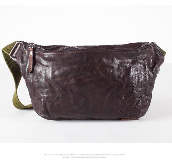 Cool Leather Mens FANNY PACK MENS WAIST BAG HIP PACK BELT BAG FOR MEN