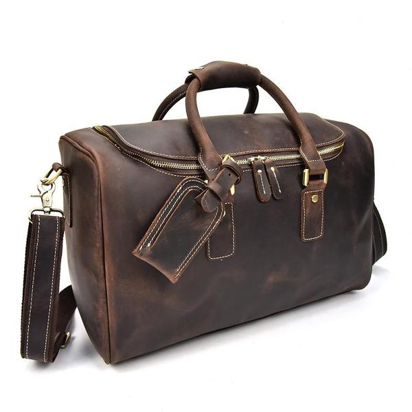 Leather Mens Weekender Bags Vintage Cool Travel Bag Duffle Bag Bag