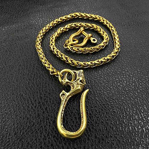 Fashion Brass 18 Mens Skull Hook Key Chain Pants Chain Wallet Chain Motorcycle Wallet Chain for Men