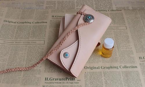 Handmade Leather Mens Clutch Long Wallet Cool Vintage Long Wallet for Women