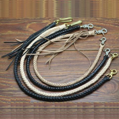 Cool Men's Leather Braided Biker Wallet Chain Pants Chain Wallet Chain For Men