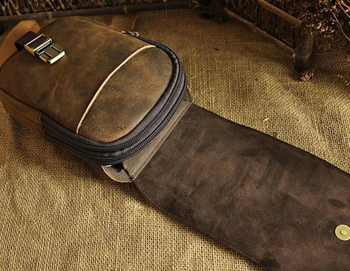 Vintage Leather Belt Pouches for Men Waist Bags BELT BAG For Men