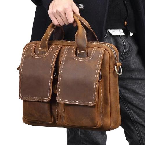 VINTAGE LEATHER MENS LARGE BRIEFCASES BUSINESS BRIEFCASEs COOL SHOULDER BAG HANDBAGS FOR MEN