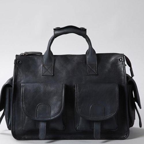 Handmade Leather Mens Cool Messenger Bag Briefcase Work Bag Business Bag Laptop Bag for men