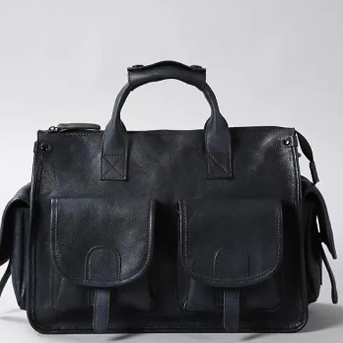 Handmade Leather Mens Cool Messenger Bag Briefcase Work Bag Business Bag Laptop Bag for men