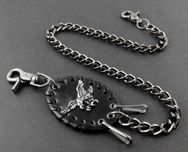 Solid Stainless Steel Eagle Wallet Chain Cool Punk Rock Biker Trucker Wallet Chain Trucker Wallet Chain for Men